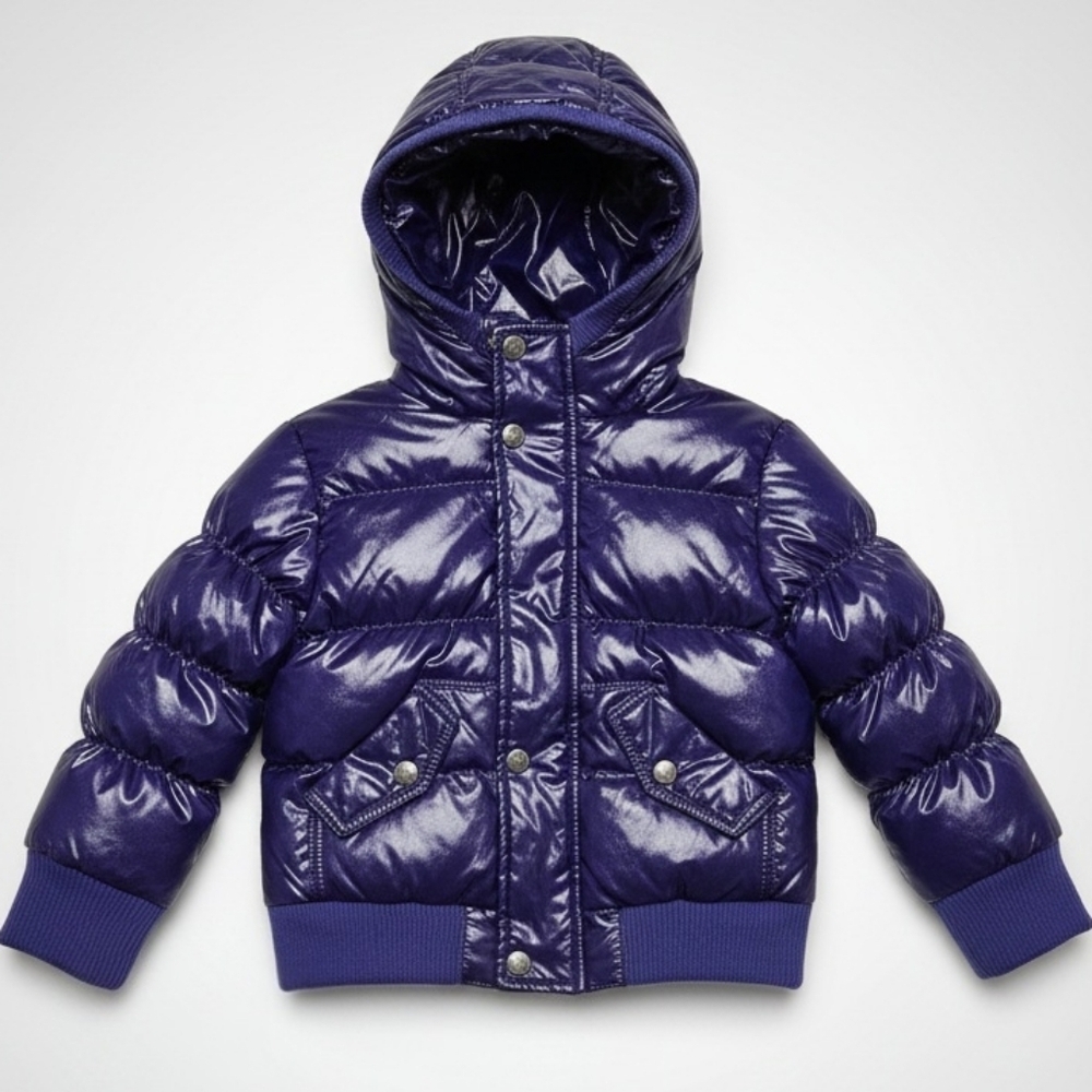 APPAMAN Puffy Down Jacket Hooded Purple 4T
